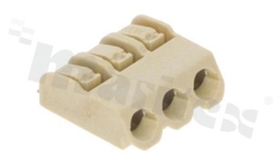 Spring-loaded; snap-in connector with release button; 3-pin; horizontal; SMD; for AWG20-26