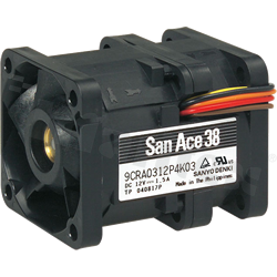 Fan; counter-rotating; DC; 12VDC; 38x38x48mm; 0.77m3/min; 64dB.