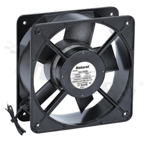 Wentylator; AC; łożysko ślizgowe; 299/336m3/h; 50/60Hz; 0.23/0.20A; 200-240V; 26/28W; 2650/2950RPM; 54/59dBA; 22 AWG; silnik indukcyjny z zacienionym biegunem; 1 faza; stop aluminum; -10+65 st.C; 860g; 150x150x50mm