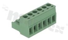 Listwa zaciskowa rozłączalna; w rastrze 5.00mm; 6-torowa; żeńska; na przewód 2.5mm2(28-12AWG); kierunek wtykania równoległy do osi przewodu; styki z fosforobrązu; mosiężna klatka przewodu; UL 300V/16A