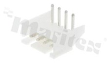 Header for PCB; pitch 2.50mm; 4-contacts; THT; male; side entry; 250V/3A