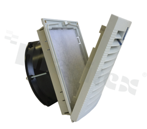 Osłona wentylatora; na zawiasach; 230V; 207x207x112.3mm; 300CFM; 3300RPM; 61.0dB.