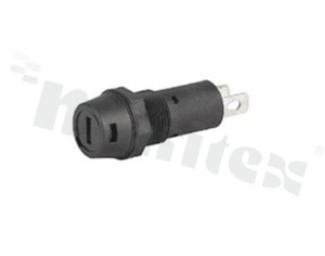 Uchwyt bezpiecznika rurkowego, montaż panelowy 5x20mm, na jeden bezpiecznik, 400V, 16A