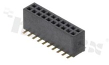 Listwa stykowa do PCB; w rastrze 1.27mm; 2x10 styków; montaż: SMD; żeńska; prosta; dwurzędowe; z uchwytem pick&place