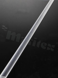 Soczewka do diod LED high power; kąt rozsyłu: Owalny 104 x 92 stopni FWHM; ilość diod: optyka liniowa; rozmiar: 26x1140mm; wysokość: 5.3mm; rodzaj materiału: PMMA; sposób mocowania: klipsy