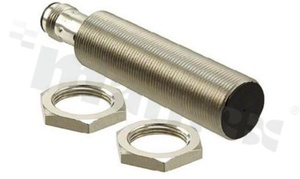 Proximity sensor; inductive; material: nickel-brass; length: 81mm; thread: M18; shielded; sensing distance: 8mm; power supply: 10-30V DC; PNP-NC; connector: M12