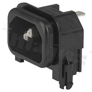 AC/DC power connectors; Male; Panel, Snap-In, Through Hole; Solder; -25 deg.C - 70 deg.C