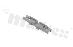 Adapter; mounting; 1-track; for through-hole installation connector with lever; with snap-on foot; gray