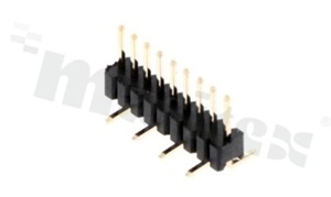 Listwa stykowa do PCB; w rastrze 1,27mm;  1x9 styków; montaż SMT; męska; pionowa; jednorzędowa; 5.0X3.7X0.8