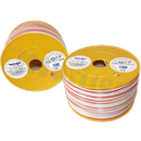 Przewód pojedynczy LGY/H05V-K; z wielodrutową miedzianą żyłą; biały/czerwony; przekrój 1.50mm2; AWG 16; 500V; -40+105 st.C; 100m.