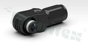 Connector power heavy duty power; 10.3mm R/A plug; black; 60 keyway