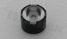 Lens for LED high power; angle: 24 to 72 degrees FWHM; Number of LEDs: 1; Dimensions: round 10mm; Height: 7mm; meterial: PMMA; PC; Fastening: glue; pin