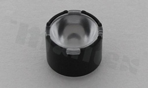 Lens for LED high power; angle: 24 to 72 degrees FWHM; Number of LEDs: 1; Dimensions: round 10mm; Height: 7mm; meterial: PMMA; PC; Fastening: glue; pin