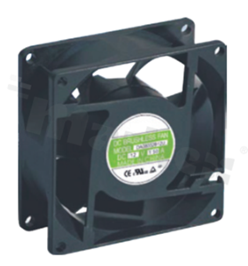 Wentylator; DC; 1.22m3/min; 0.10A; 28.0-56.0VDC; 4.80W; 3500RPM; 34dBA; 24 AWG; plastik; -10+70 st.C; 95g; 80x80x32mm