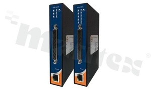 Industrial 8-port slim type secure serial to Ethernet device server with 8xRS-232 and 1x10/100Base-T(X); DB62 connector; EU; operating temperature -40+70 deg.C; DIN rail mountable; supply 12...48VDC