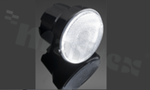 Soczewka do diod LED high power; kąt rozsyłu: 12 do 30 stopni FWHM; ilość diod: 1; rozmiar: okrąg 38mm; wysokość: 30mm; rodzaj materiału: PMMA; sposób mocowania: klej; śruby