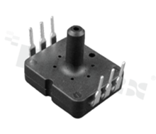 Gauge pressure sensor (positive); range: 1 MPa; accuracy: +-1.5%; working temp.: -40+125 deg.C; digital output, threshold detection; supply: 5.0 VDC; pin direction: normal; address: 0x28; THT; tray