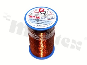 Insulated winding wire; with one layer of enamel insulation; diameter 0.25mm; SWG 33; -65+200 deg.C; 1000m; 500g.