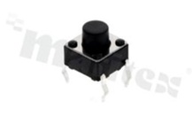 Przełącznik Tact Switch; THT; wymiary korpusu 6.0x6.0; h=6mm; pionowy; o sile nacisku 160gf; przycisk okrągły