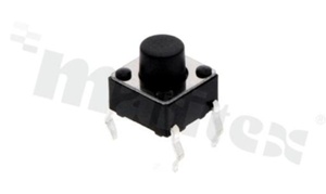 Tact Switch; THT; dimensions 6.0x6.0; h=6mm; vertical; operating force 160gf; button: round