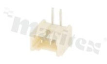 Header for PCB; pitch 1.25mm; 2-contacts; THT; male; side entry; 125V/1A