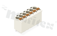 PCB terminal block; pitch 5.00mm; 2-ways; vertical entry; range wire 2.50mm2 (AWG 24-12); spring-loaded; black; UL: 300V/15A