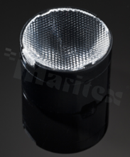 Lens for LED high power; angle: 23 to 26 degrees FWHM; Number of LEDs: 1; Dimensions: round 22mm; Height: 14.7mm; meterial: PMMA; PC; Fastening: tape