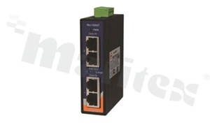 Przemysłowy injector PoE Gigabit; 2 wejścia 10/100/1000Base-T(X) RJ45; 2 wyjścia 10/100/1000Base-T(X) RJ45 PoE IEEE 802.3at/802.3af; 30W/port; temp. pracy: -20+70 st.C; zasilanie 50...57VDC; montaż na szynie DIN