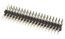 Listwa stykowa do PCB; w rastrze 2.54mm; 2x20 styków; montaż: THT; męska; kątowa; dwurzędowa; 2-poziomowa