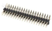 Pin Header; pitch 2.54mm; 2x20 pins; assembly: THT; male; angled; double row 2-level