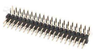Listwa stykowa do PCB; w rastrze 2.54mm; 2x20 styków; montaż: THT; męska; kątowa; dwurzędowa; 2-poziomowa