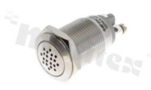 Sygnalizator dźwiękowy; 16mm; zacisk śrubowy; stal nierdzewna; IP50.