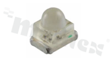 LED SMD PLLC2 3528; cool white; 5000-7000K; 5670-17800 mcd/20mA; yellow diffused dome lens; 30 degree; 3.5 x 3.0 x 3.6 mm