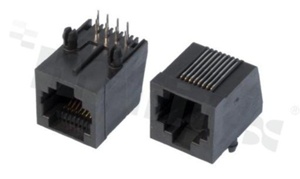 Socket RJ45; 8-contacts; THT; side entry; size 8; 6u" Au