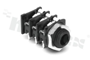 Connector: Jack 6.3mm; socket; female; ways: 2; angled 90st.; on panel mounting