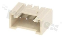 Header for PCB; pitch 2.00mm; 4-contacts; THT; male; top entry