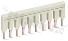Bridge for 2002 series through terminal blocks; 10-track; light grey; 800V/32A