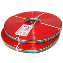 Flat ribbon cable TLWY; with 10 separately insulated copper wires; cross section 1.00mm2; AWG 17; 500V; -40+105 deg.C; 25m.