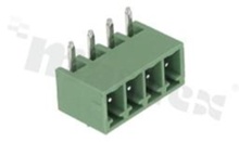 Listwa zaciskowa rozłączalna; w rastrze 3.81mm; 4-torowa; męska; kątowa; zabudowana; UL 300V/10A; TUV:300V/10.5A