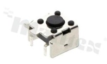 Przełącznik Tact Switch; SMD; wymiary korpusu 7.5x7.1; h=4.3mm; kątowy; o sile nacisku 180gf; przycisk okrągły