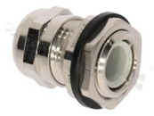 Dławnica kablowa M16; mosiężna niklowana; M16x1.5 2-6mm; Flat O-ring; z nakrętką; na klucz 17/19