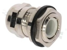 Cable gland M16; Nickel-plated brass; M16x1.5 2-6mm; Flat-O-ring; with lock nut; for wrench 17/19