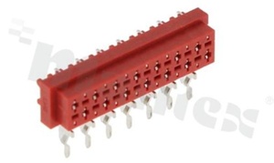 Low profile PCB connector; pitch 1.27mm; 14-contacts; THT; female; side entry