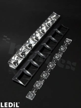 Matte black cover for C17391 DAISY-7X1-WAS; number of diodes: 7; size: 279X40mm; height: 27mm; material type: PC; mounting method: clips