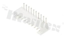 Header for PCB; pitch 2.00mm; 10-contacts; THT; male; side entry; 100V/2A