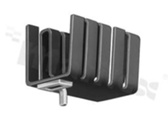 Radiator; prasowany; TO-220; 19x14.5x12.7mm; czarny; anodowane aluminium Al 99.5; RoHS.