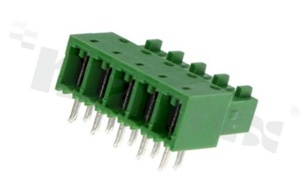 Listwa zaciskowa rozłączalna; w rastrze 3.50mm; 5-torowa; żeńska; kątowa; styki z fosforobrązu; UL 300V/8A TUV; 250V/7A