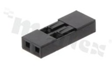 Crimp Terminal Housing; pitch 2.54mm; 1x2 pins; assembly: for cable; female; single row
