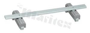 Szyna CU na szynę DIN; 2 przewodzące stopki;szara; równoległa do szyny montażowej;125 mmx 10mm x3 mm;