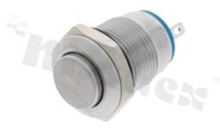 Push button switch; monostable; 12mm; solder terminals; stainless steel; IP65